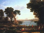 Claude Lorrain Landscape with the Marriage of Isaac and Rebekah oil painting on canvas